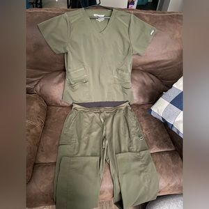 Greys Anatomy scrubs olive